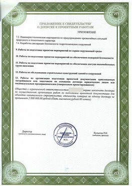 Приложение к свидетельство о допуске к проектным работа Черниговка СРО в проектировании