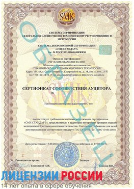 Образец сертификата соответствия аудитора Черниговка Сертификат ISO 13485